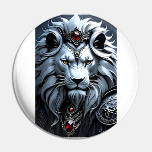 Magical gothic lion for lion lovers Pin