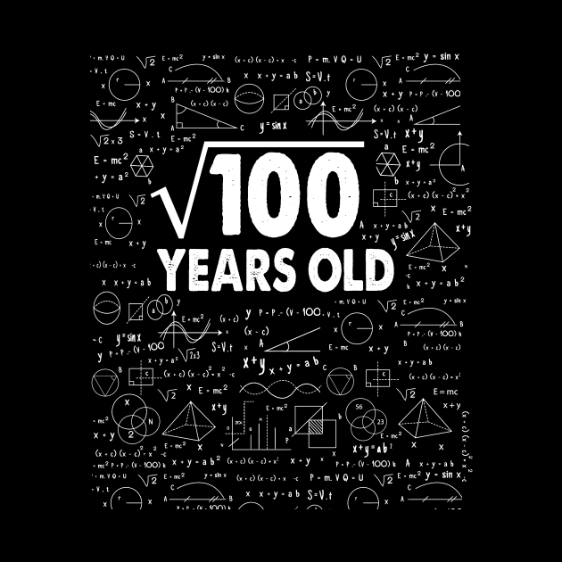 Square Root of 100 10th Birthday 10 Years Old Math Science Lover Gifts Nerdy Geeky Gift Idea by smtworld