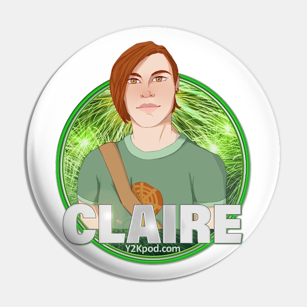 Y2K Audio Drama Podcast Character Design - Claire Pin by y2kpod