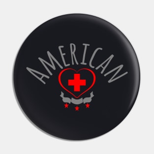 AMERICAN HEART RED 1 Pin