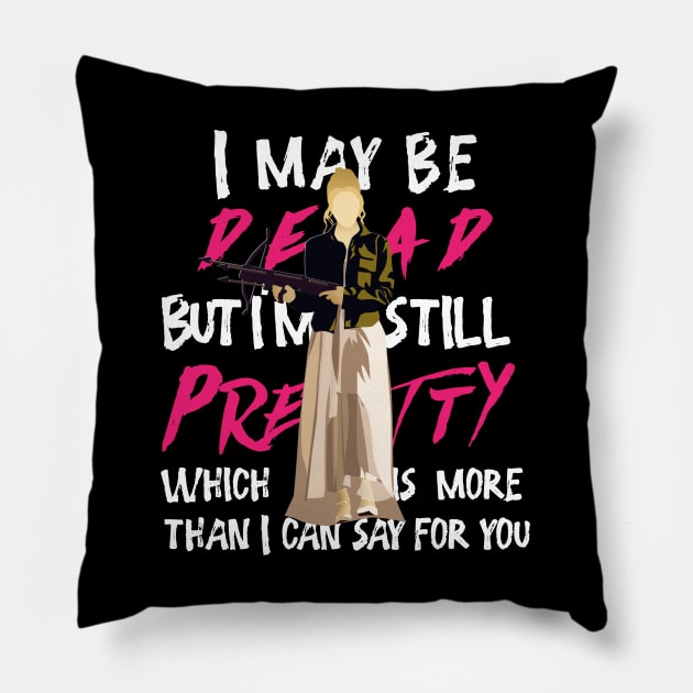 Buffy prom quote design Pillow by Afire