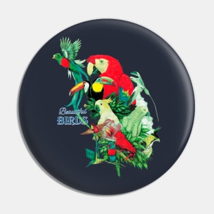 Tropical birds Pin