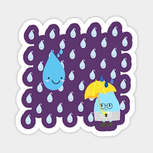 raindrops fall, raindrops, cute, lovely, adorable, charming, sweet raindrops Magnet