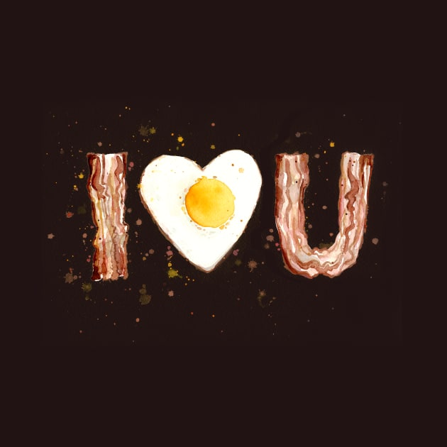 Bacon and Egg I HEART U by Olechka