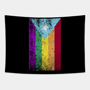 Puerto Rican LGBT Gay Pride Puerto Rico Rainbow Flag Tapestry