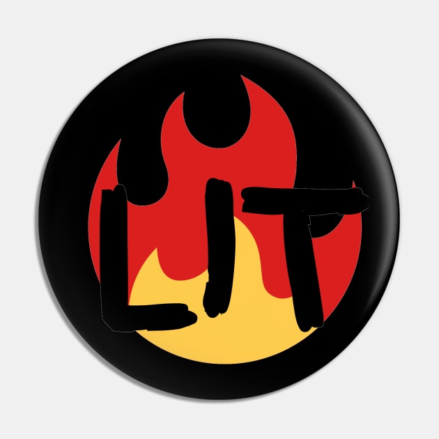 Lit on fire Pin by Kjbargainshop07