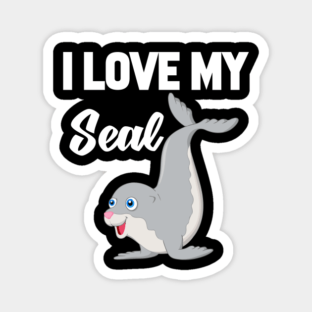 I Love My Seal Magnet by williamarmin