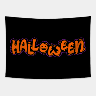 Halloween lettering vector Tapestry