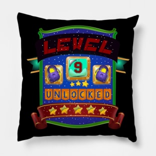 9th Birthday Ninth Birthday Gamer Pillow