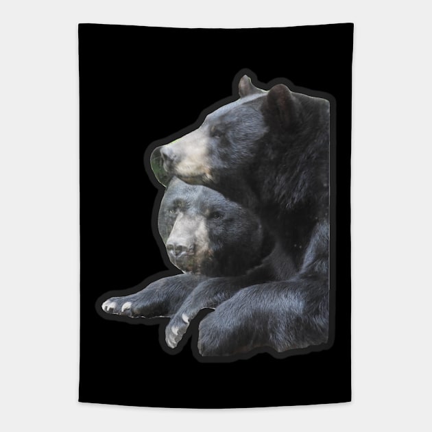 Black Bear Tapestry by Sharonzoolady