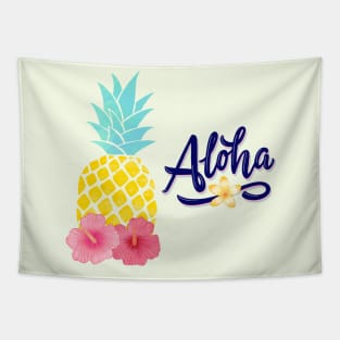 Aloha vibes with pineapple Tapestry