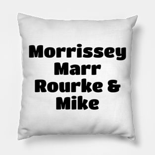 The Smiths Member Black Type Pillow