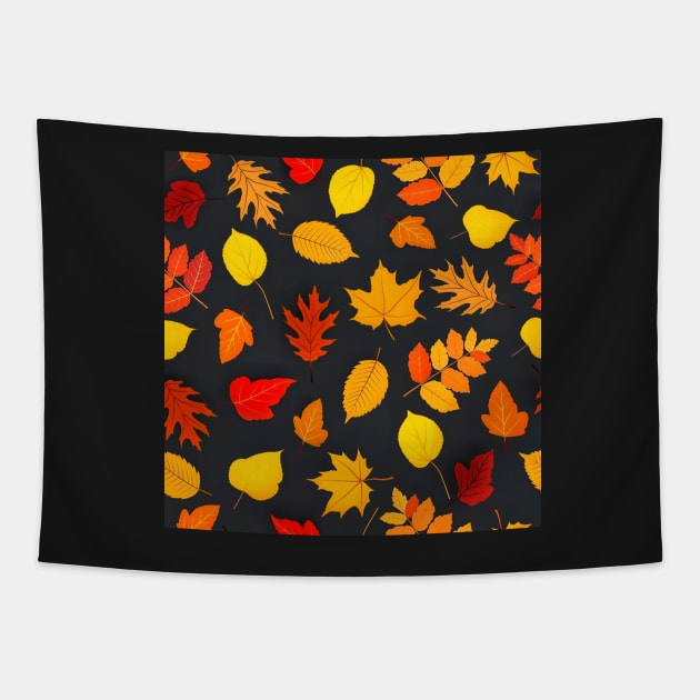 Autumn colorful leaves Tapestry by TheSkullArmy