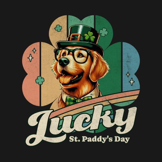 Golden Retriever Dog - St. Patrick's Day Saint Paddy's Irish by WhatsDax