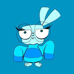 Blue Hoodie Bunny T-Shirt