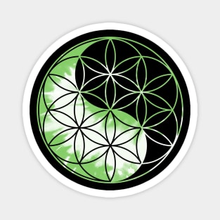 Yin Yang - Flower of Life Magnet