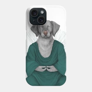 meditating dog 3 Phone Case