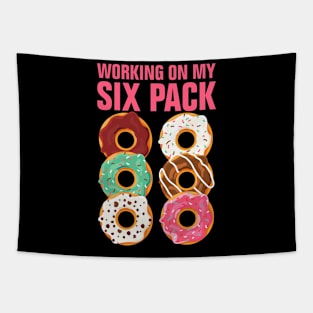 Working On My Six Pack Donut Breakfast Lover Tapestry