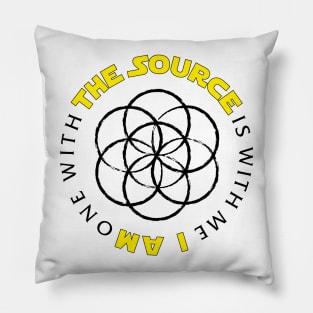 The Source is with me (seed of life) - light colors Pillow