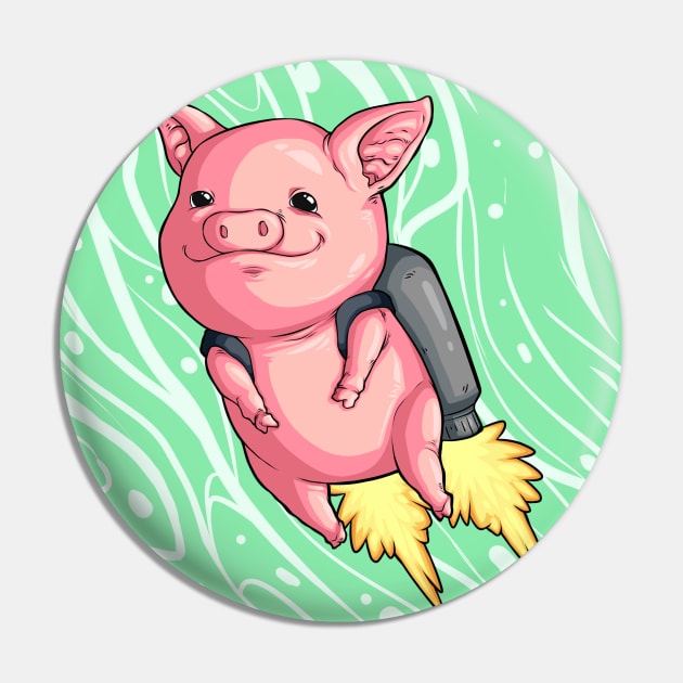 Jetpack Pig Pin by STAD