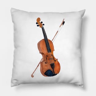 Fiddle watercolor Pillow