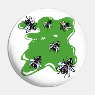 The festival of flies on green ! Pin