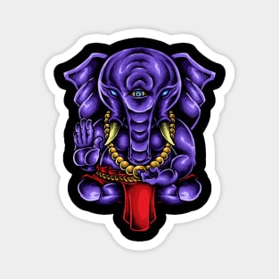 Blue Ganesha Elephant Magnet