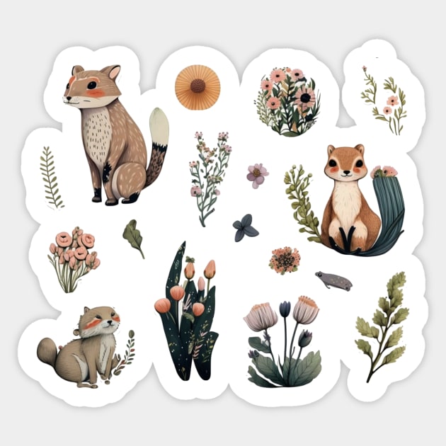Cute nature sticker pack