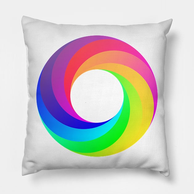 RAINBOW CIRCLE Pillow by jefvr