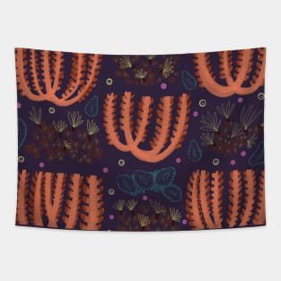 corals and plants in the sea Tapestry