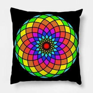 Rainbow Spiral Pillow