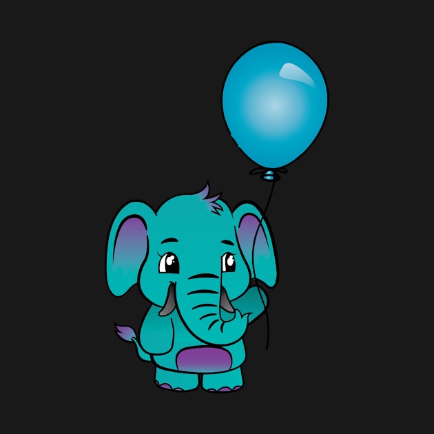 Elephant with Balloon by AmazingArtMandi