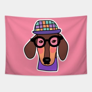 Pastel Dachshund Dog Lover Teckel Retro Tapestry