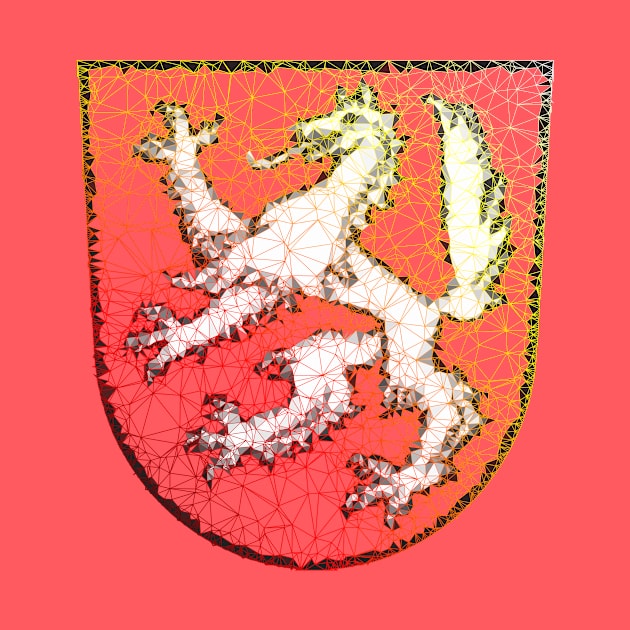 Low Poly Low Poly Coat of Arms Transparent Red to Yellow by TRIME