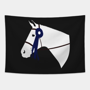 Blue Ribbon (Grey Horse) Tapestry