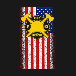 Firefighter Flag T-shirt T-Shirt