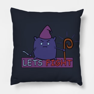 fantasy wizard warrior "lets fight" Pillow