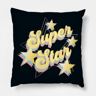 Super Star Retro Graphic Pillow