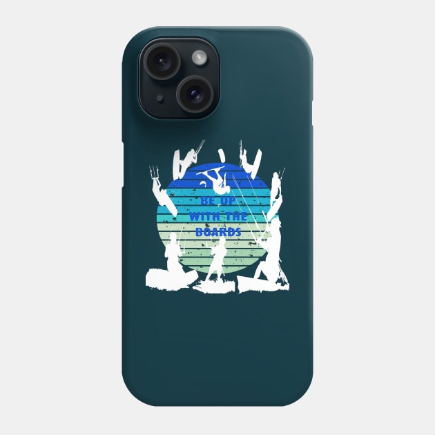 Kitesurfers Be Up With The Boards Retro Style Phone Case by taiche