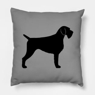 German Wirehaired Pointer Silhouette Pillow