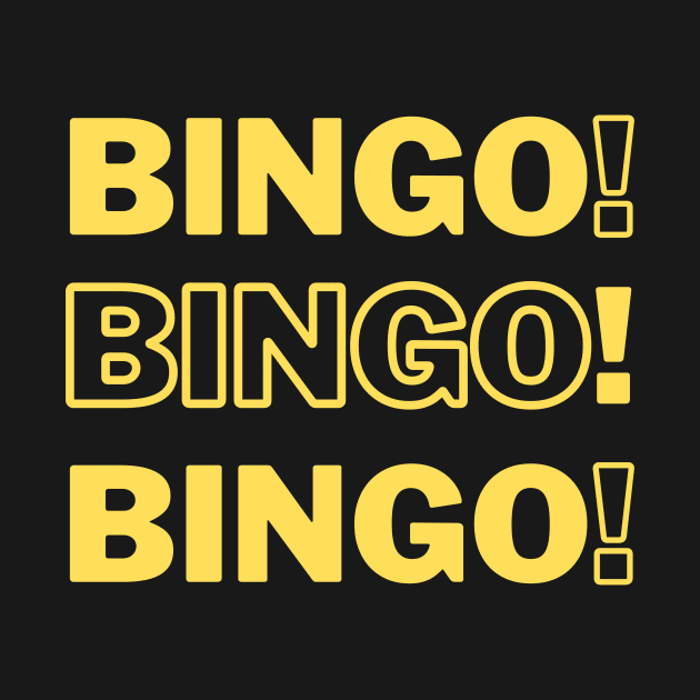 Bingo Bingo Bingo Yellow by Confessions Of A Bingo Addict