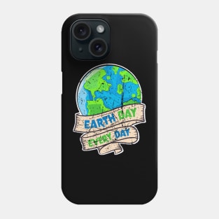 Earth Day Everyday Climate Vote Typographie Illustration Gift Phone Case