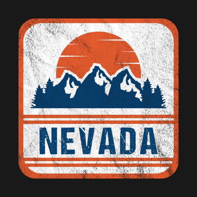 Retro Vintage Nevada USA Mountain Gift for Men by JKFDesigns