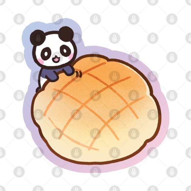 panda melon pan melon bread kawaii by mushopea