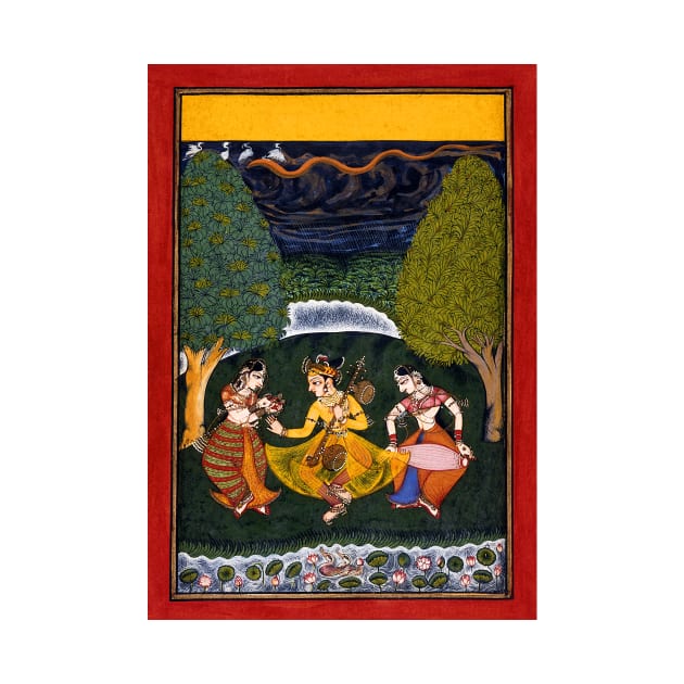 Prince Dances With Female Musicians Ragamala 1740 India Rajasthan by rocketshipretro