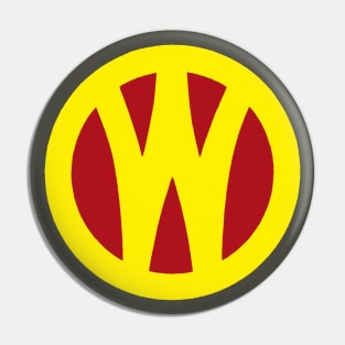 O&W Railroad NYO&W Railway Yellow & Red Logo Pin