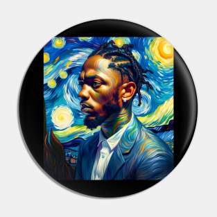 Kendrick Lamar In Van Gogh Style Pin