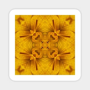 DANCE in 4. BLOOMİNG GOLD floral fantasy pattern and design Magnet