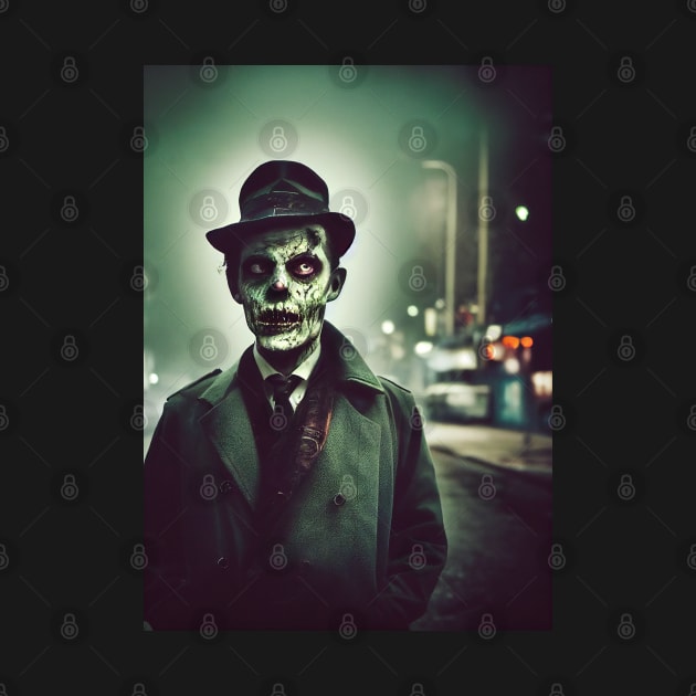 Zombie Detective Portrait by Nysa Design