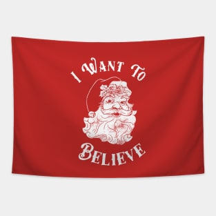 I Want To Believe Santa Tapestry